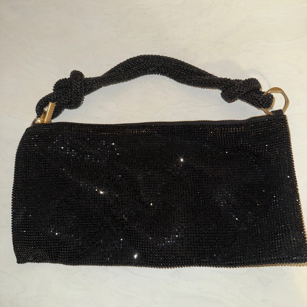 Cult Gaia black sparkle bag